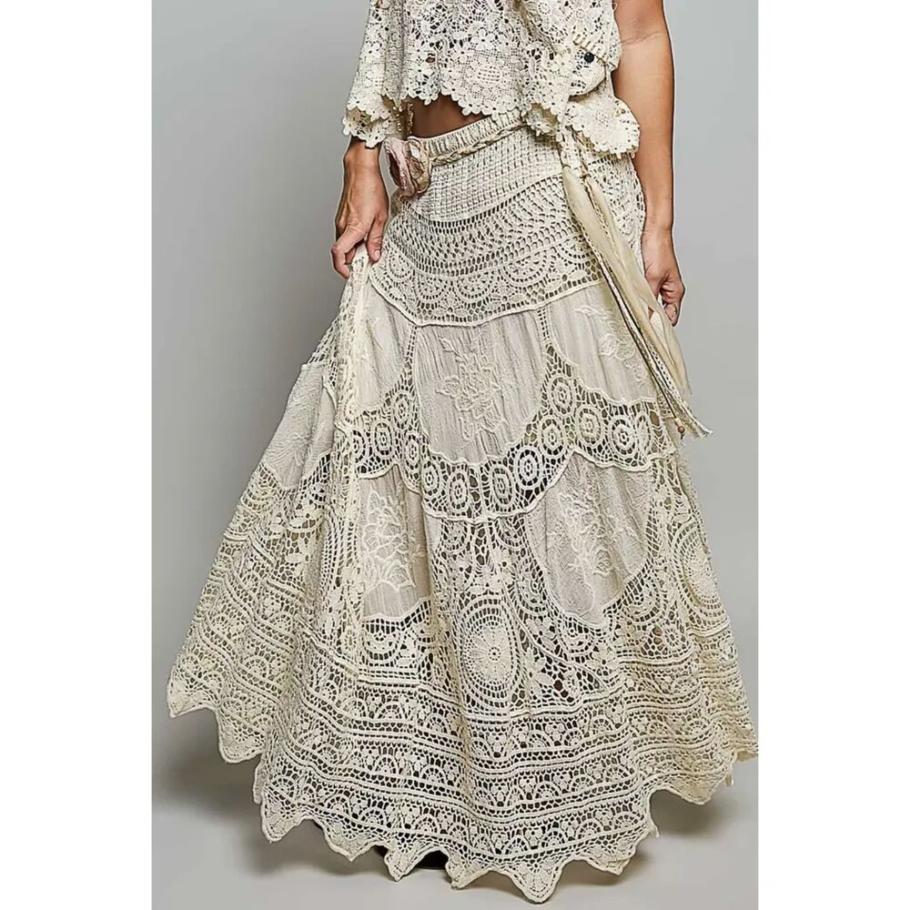 POL Crochet Patterns Embroidered Maxi Skirt
